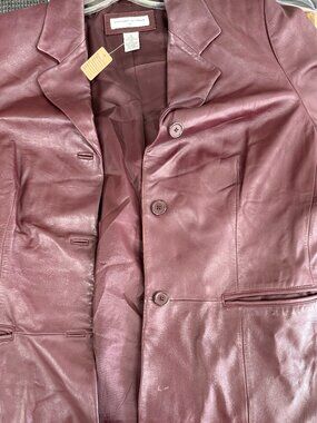 Used Preston & York Genuine Lambskin Leather Blazer